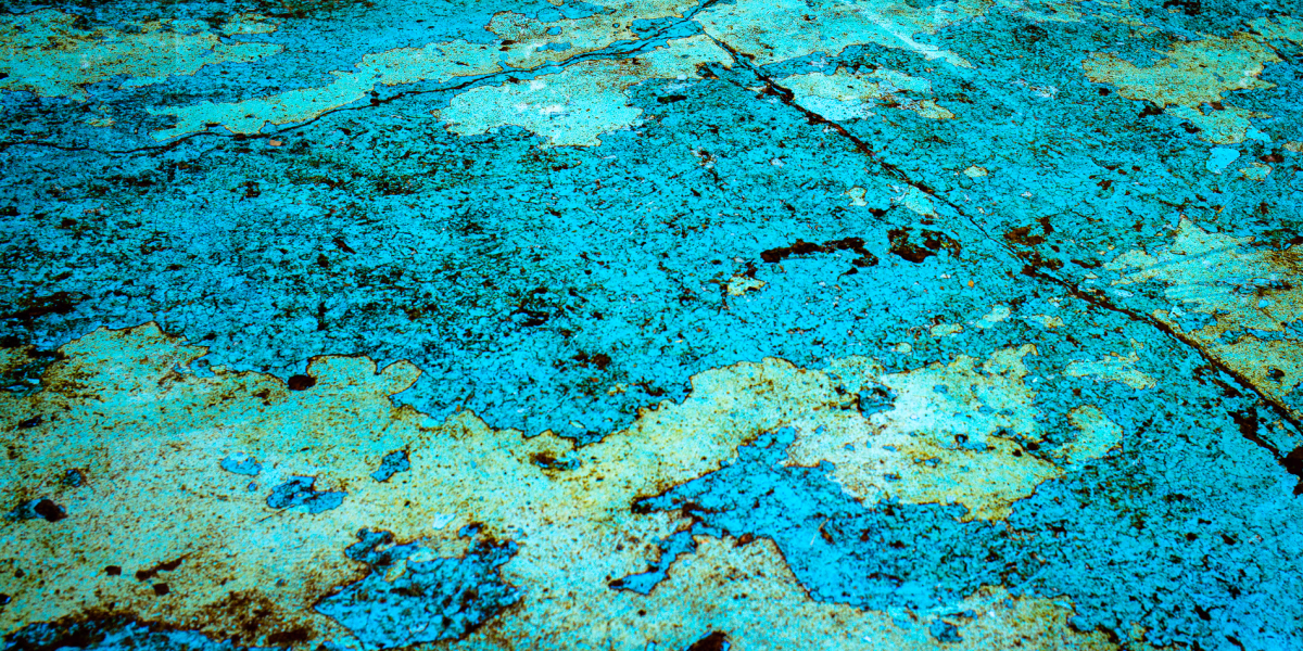 Badestelle in Blau
