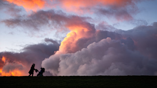 Gewitterwolken an der Nordseeküste, Norddeich
